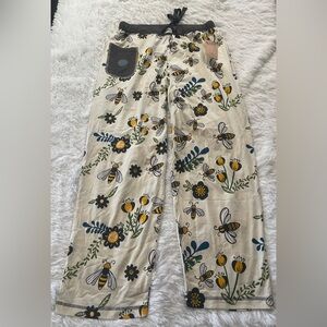 NWT Lazy One Queen Bee Pj Pants Medium drawstring with pocket